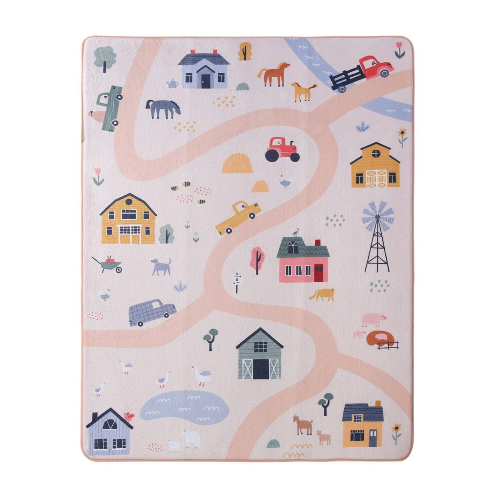 Memóriahabos gyerekszőnyeg 160×120 cm – Farm