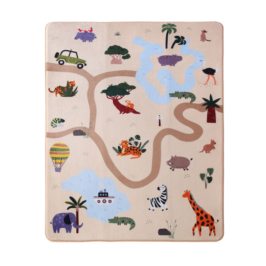 Memóriahabos gyerekszőnyeg 160×120 cm – Szafari
