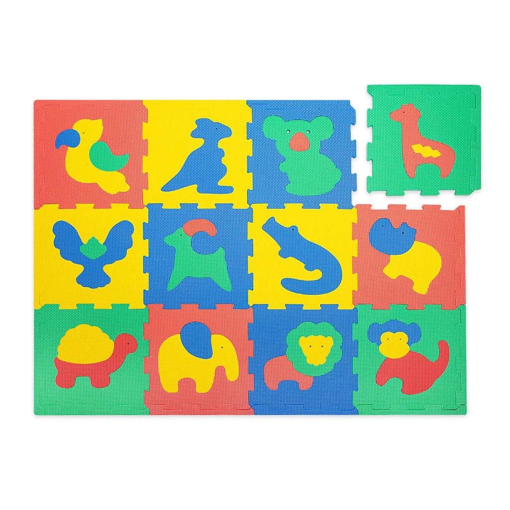 Puzzle játszószőnyeg 120×90 cm – Szafari állatok